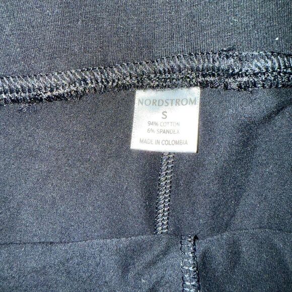 Nordstrom Black leggings w triple row gold stud detail NWOT S - Picture 5 of 5